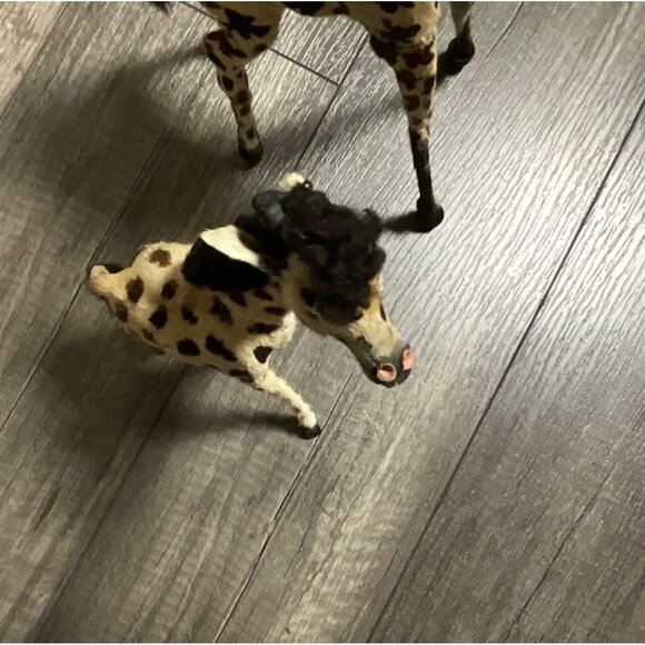 Victorian Antique Miniature Giraffe Victorian Toys Handmade Fur Taxidermy - Picture 6 of 13